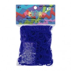 Rainbow Loom® Permatomų tamsiai mėlynos spalvos gumyčių papildymas 